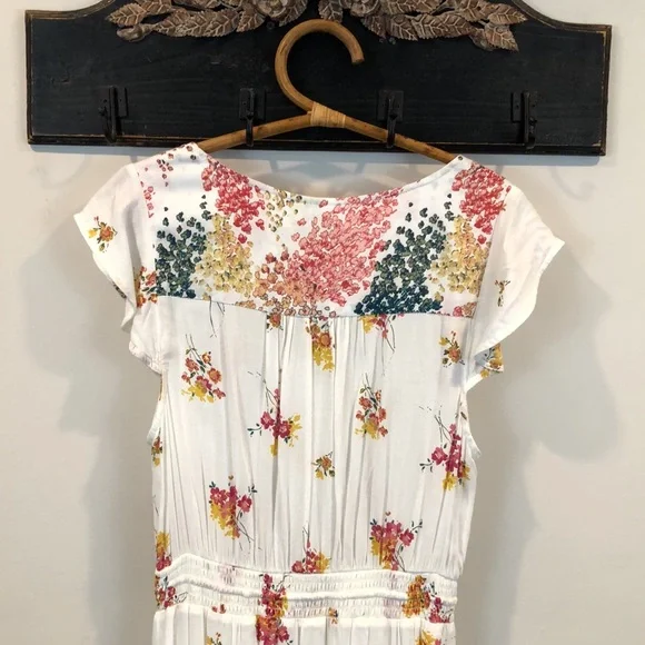 Lucky Brand Felice Floral High Low Button Down Dress Size Medium - Picture 8 of 11